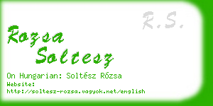 rozsa soltesz business card